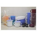 Vintage Tupperware Coffee Mugs, Cream & Sugar