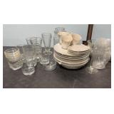 Group of Glass, Serving Dishes & More