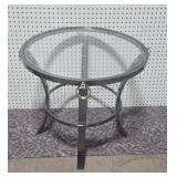 Glass Side Table  (24x22)