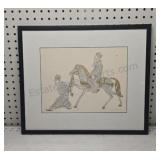 Signed and Stamped Framed A/P  (15.5x18.5)