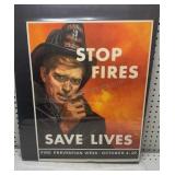 Fire Prevention Poster 1959 17x22