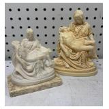 Pieta Jesus Resin Sculptures 5 & 6 inches tall