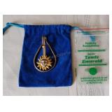 Sterling Book Mark & Tiny Emerald