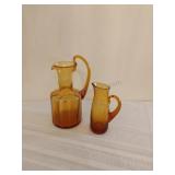 Amber Glass Pitchers