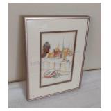 Framed Janet Haefner Drawing/Art