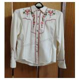 Ladies Vintage Western Wear Shirt size M