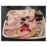 Laundry Basket of Bed Linens-Pillow Cases, Quilt *