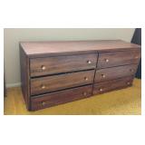 Low Boy 6 Drawer Dresser 24x57x16 5