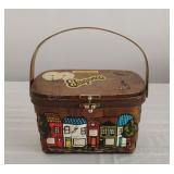 Hand Painted Basket Purse