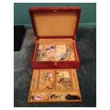 2 Layer Jewelry Box w/ Contents