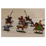 10 Hand Painted Metal Miniature Figures