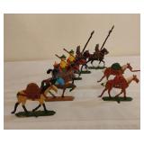 8 Hand Painted Metal Figurines