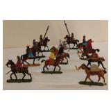 12 Hand Painted Metal Figurines