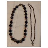 Beaded Necklace w/Sterling 925 Clasp 18in & other