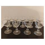 Vintage Libbey Liquor Cocktail Glasses Set of 9
