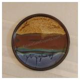 Signed Glazed Pottery Plate