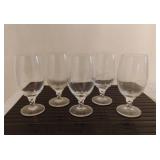 Orrefors Spiral Clear Water Goblets Set of 5