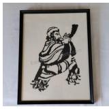 Framed Embroidery Art 15.5x12