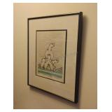 G. Pootoogook Polar Bears Colour Drawing 16x14