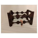 6 Bottle Wine Rack w Horse Bottle Stopper