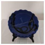 Signed Pottery Scalloped Pie Plate