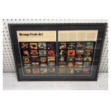 Orange Crate Labels Framed Print 16.5x24