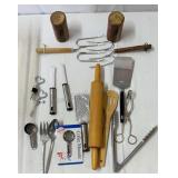 Various kitchen utensils.