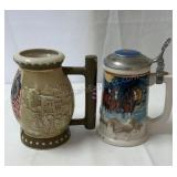 Collectible beer mugs.