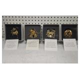 Danbury Mint Annual Gold Christmas Ornaments (4)