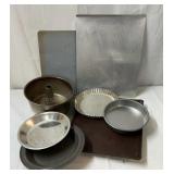 Baking sheets and pie tins