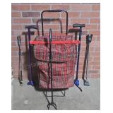 Rolling Cart, Canes, Shoe Horn, Grabber, Back