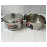 2 Stock Pots  one with lid