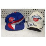 Grant Hill Signed Detroit hat & Stanley cup Hat