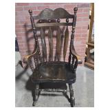 Ethan Allen Pine Rocking Chair  Loose Arm