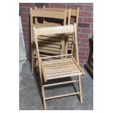 Set of Four Wood Folding Chairs