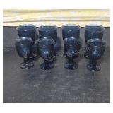 Dark Blue Goblets Two Sets of Four