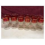 SET OF 12 TIFFIN FRANCISCAN KINGS CROWN RUBY