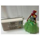 Rolling hula girl and register booster fan