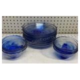 Bowl Swirl Glass Bowls 6 small 9 large