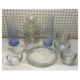 Assortment of Clear Glass Tablewares