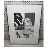 Signed V Cobb Lithograph 17x22
