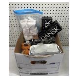 Box of Candles & Candle Holderd
