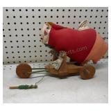 Signed Folk Art Pull Toy