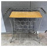 Metal Wine Rack Bar 13x32x32.5 inches tall