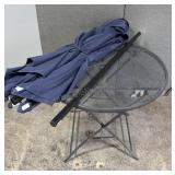 Folding Patio Table & Umbrella