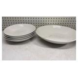 American Atelier White Bamboo Bowls
