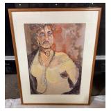 Signed Original Gouache RB  Painting 31x39.5