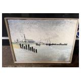 Original Pat Truzzi Painting on Board loose in