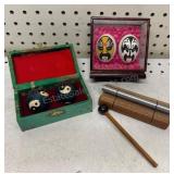 Asian Collectibles Lot: Balls, Eggs