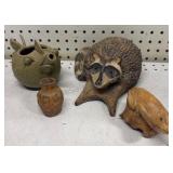 Eclectic Art pottery & Wood Carving